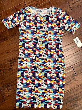 LuLaRoe Multicolor Geometric Triangle Print Julia dress